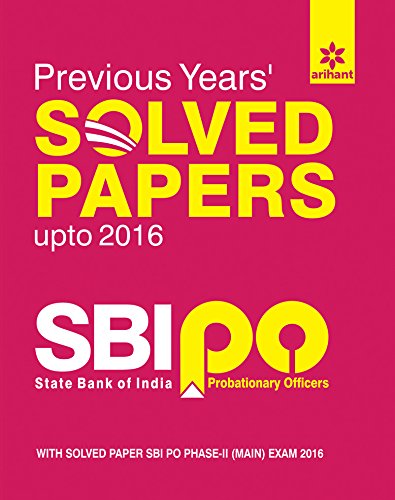 Arihant SBI PO Previous Years Solved Papers upto 